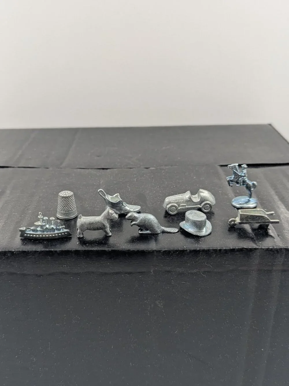Lot of 9 Monopoly replacement game pieces including the rare Beaver
